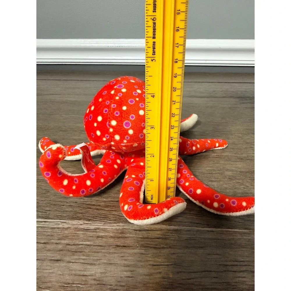 Wild‎ Republic Red with White Polka Dot Octopus Plush